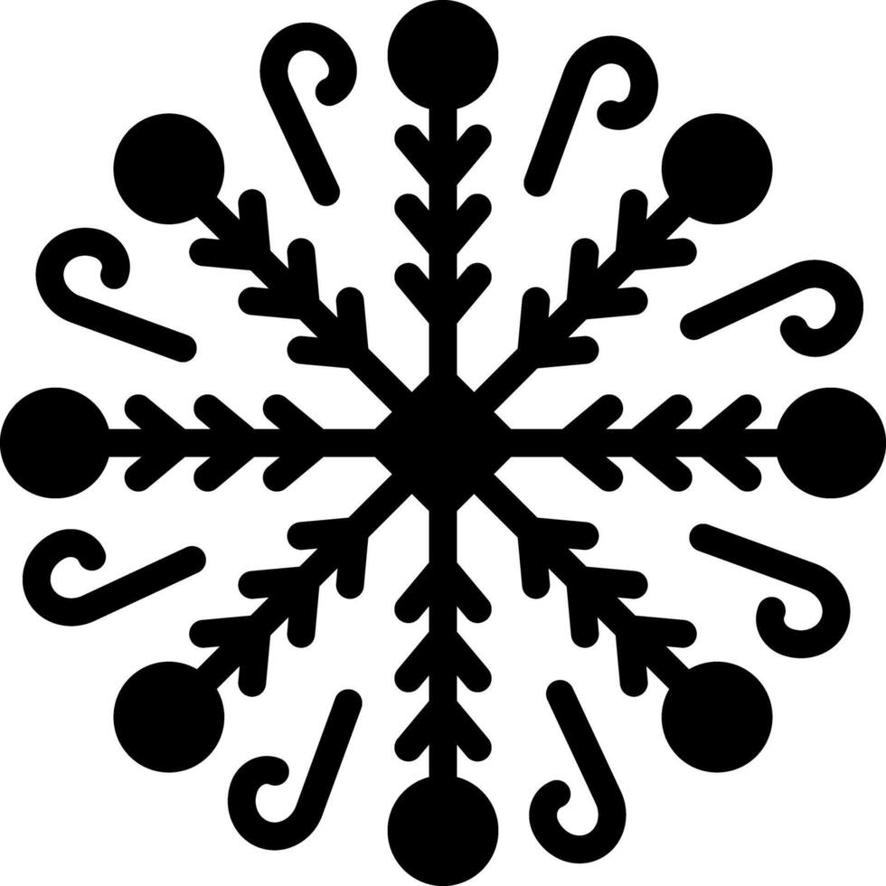 Solid black icon for winter vector