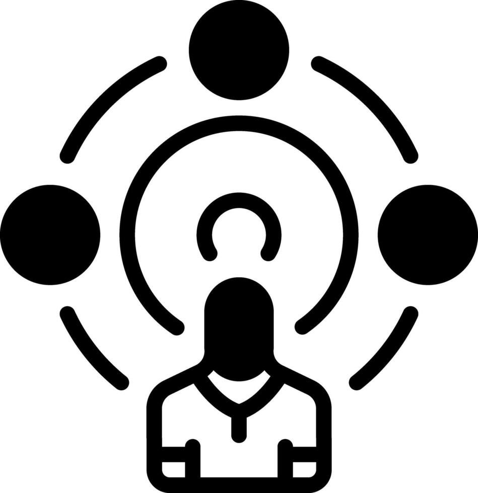 Solid black icon for activity vector