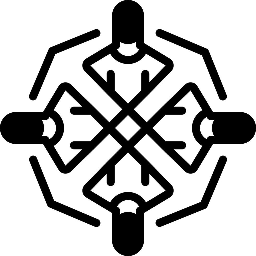 Solid black icon for culture vector
