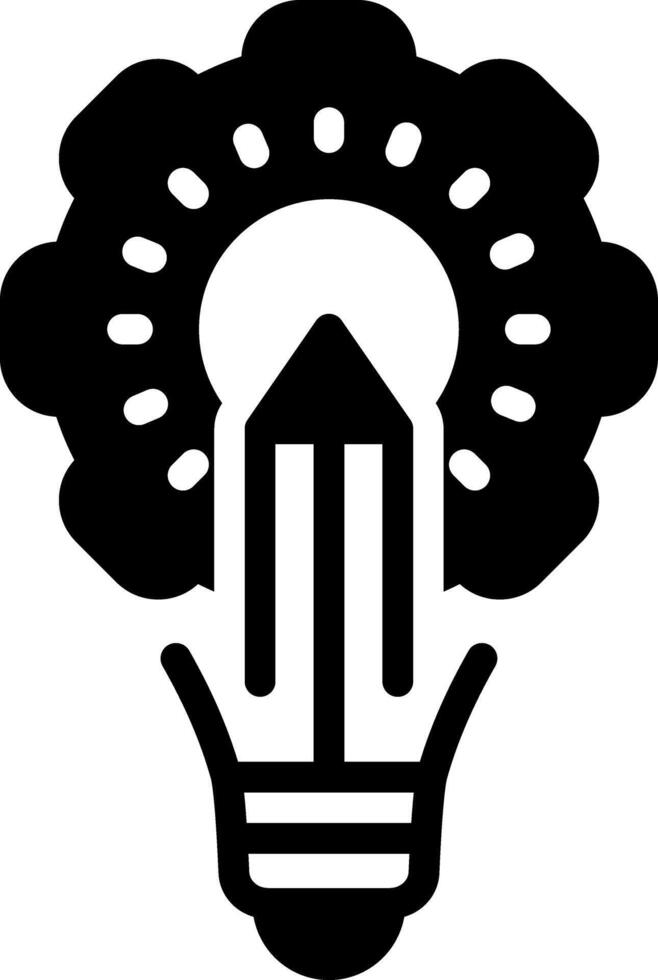 Solid black icon for initiative vector