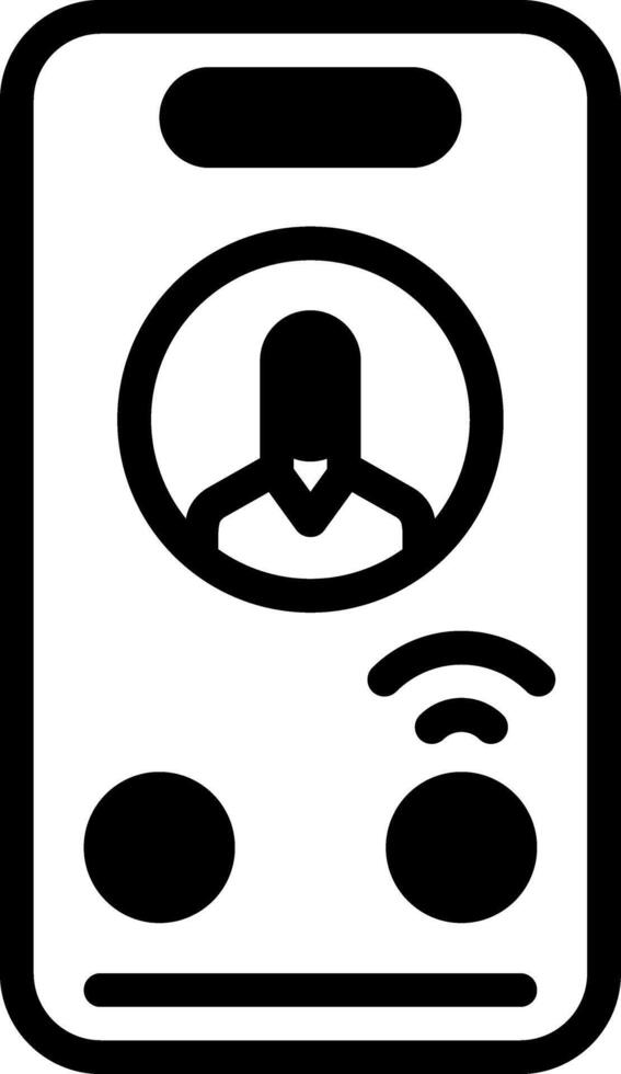 Solid black icon for decline vector