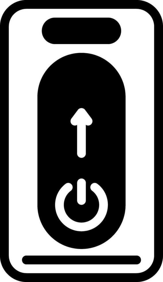 Solid black icon for on off vector