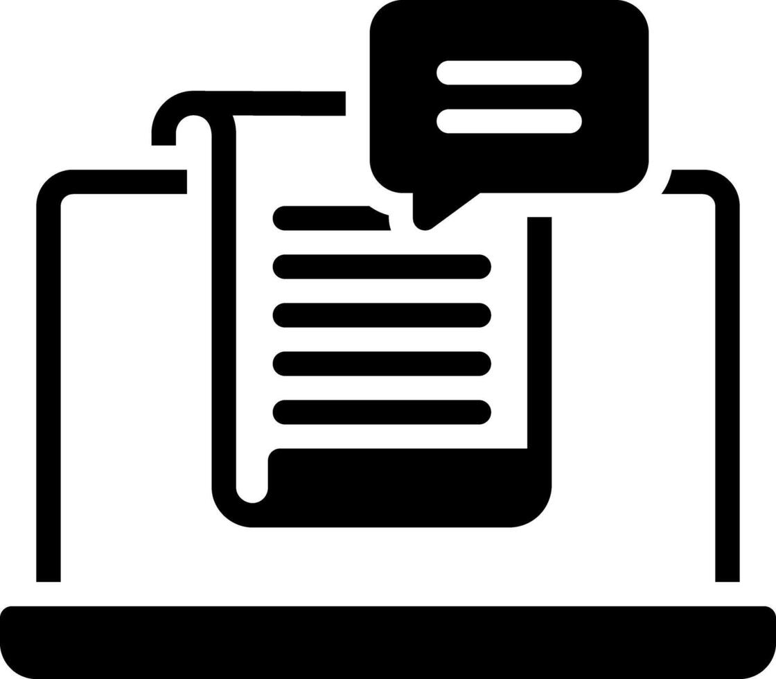 Solid black icon for storytelling vector