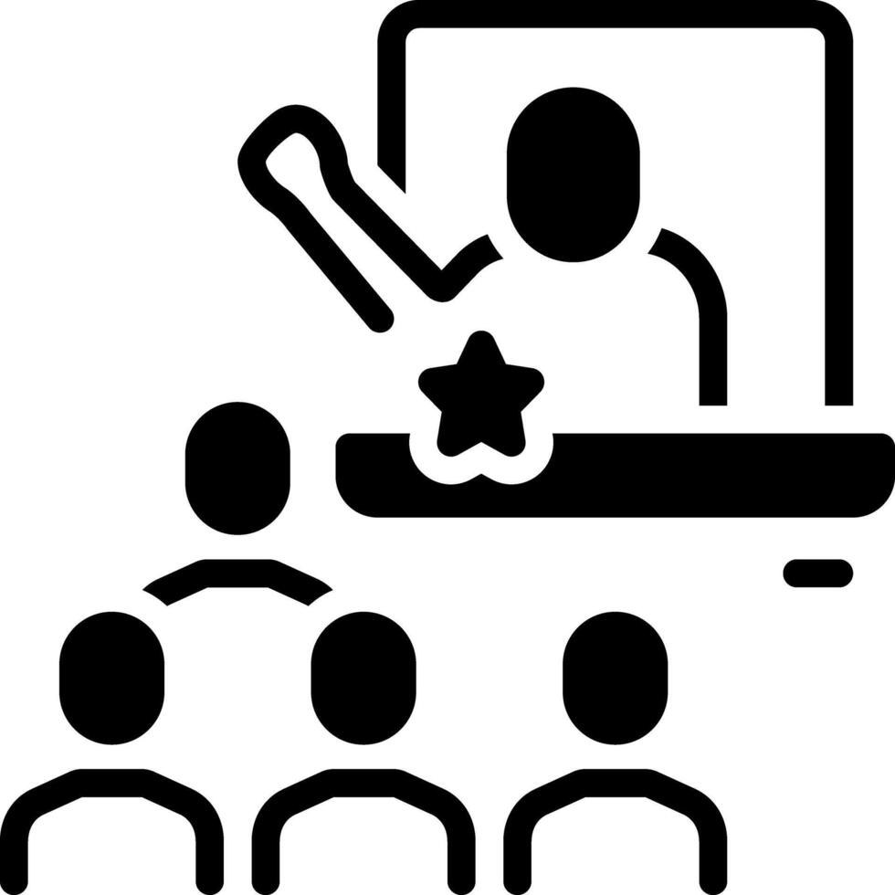 Solid black icon for follower vector