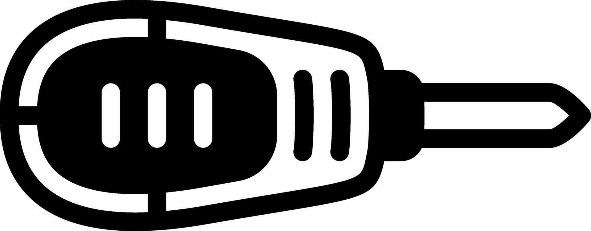 Solid black icon for key vector