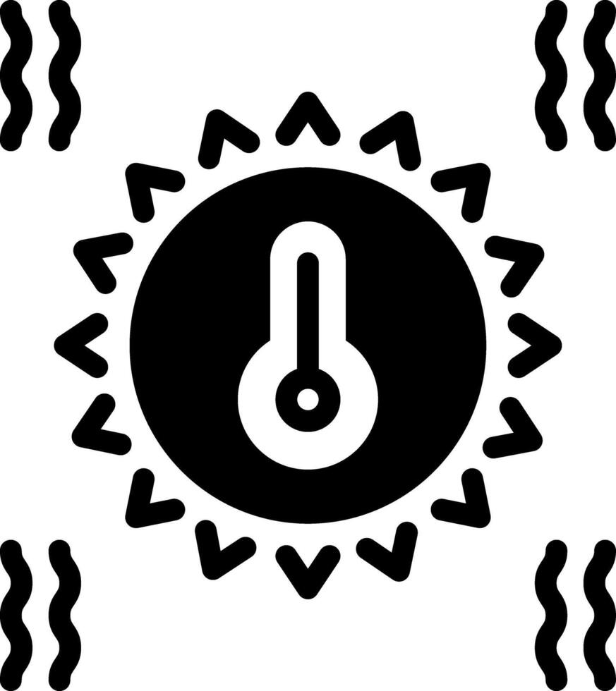 Solid black icon for hot vector