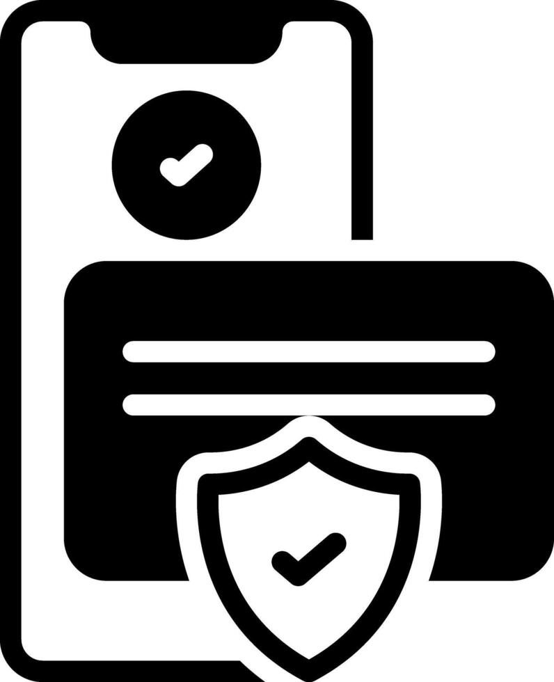 Solid black icon for secure payment vector
