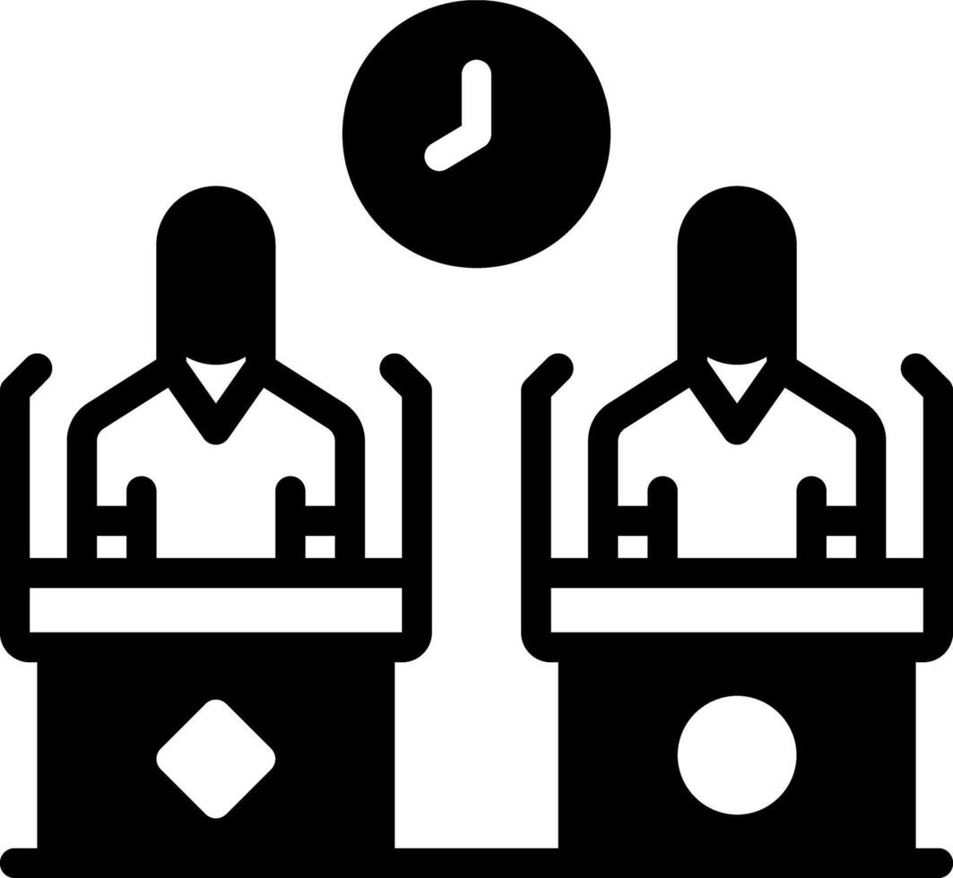 Solid black icon for candidate vector