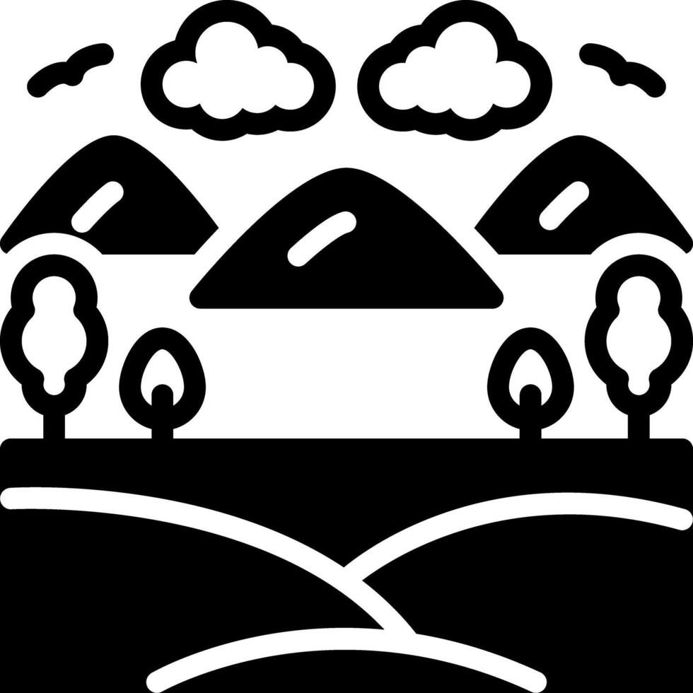 Solid black icon for vector