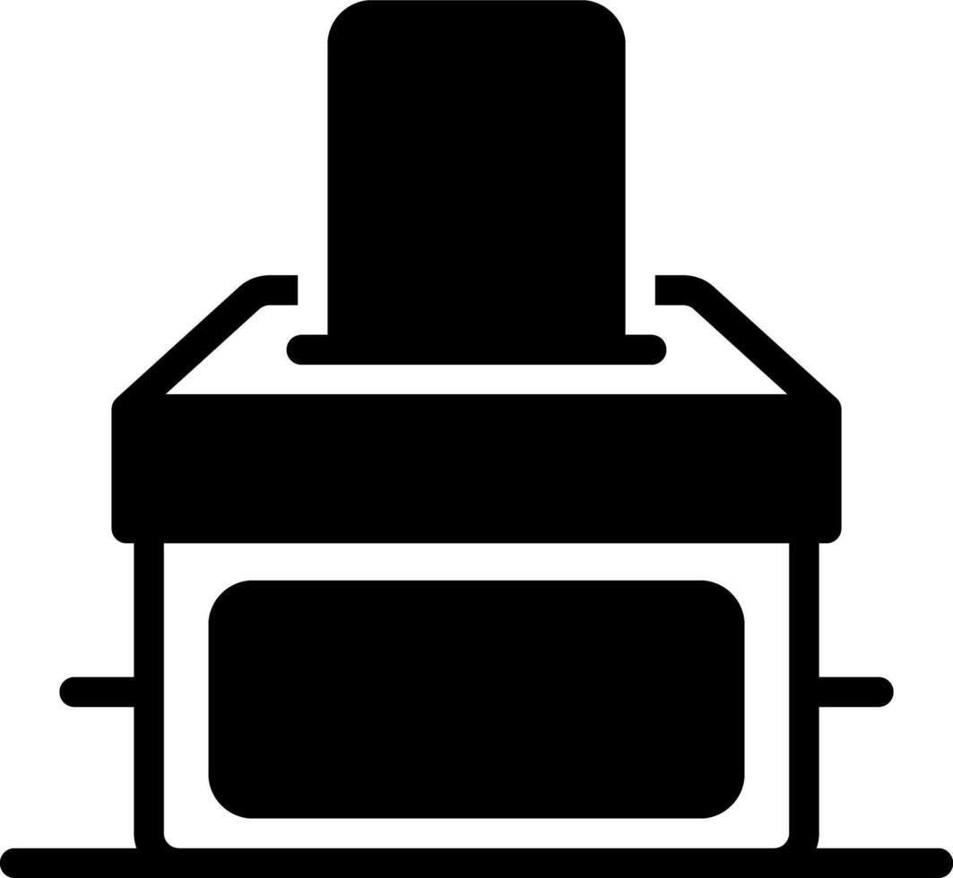 Solid black icon for box vector