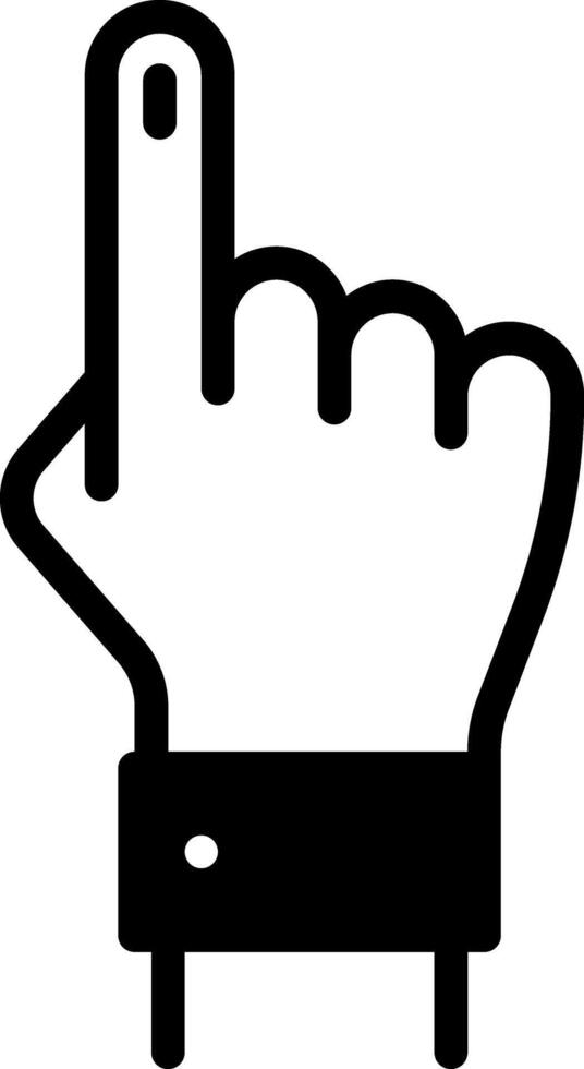 Solid black icon for vote vector