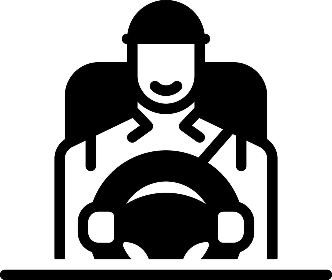 Solid black icon for drive vector