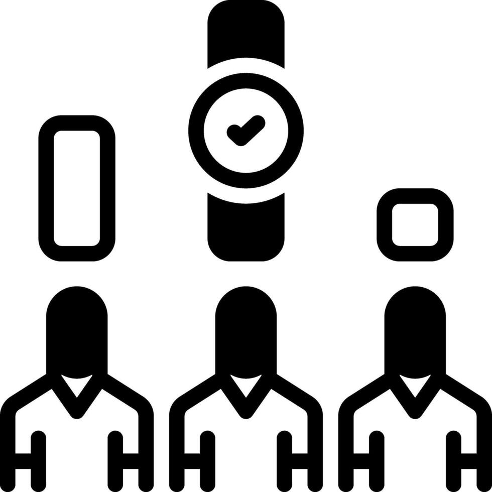 Solid black icon for choice vector