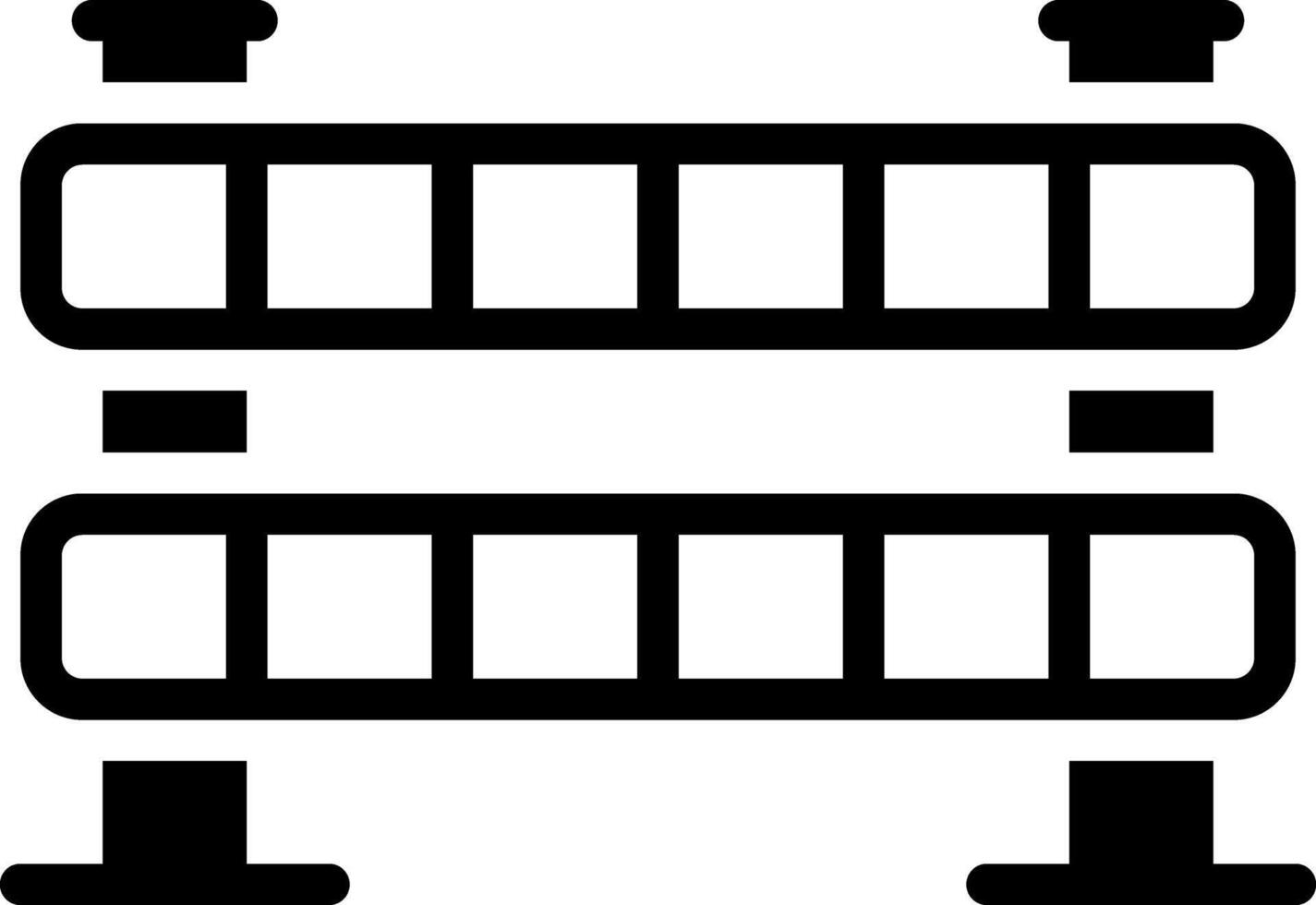 Solid black icon for barrier vector