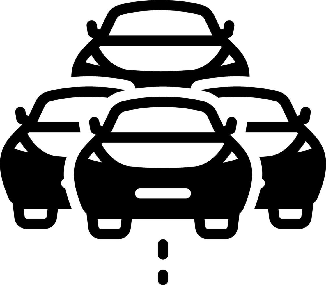 Solid black icon for congestion vector