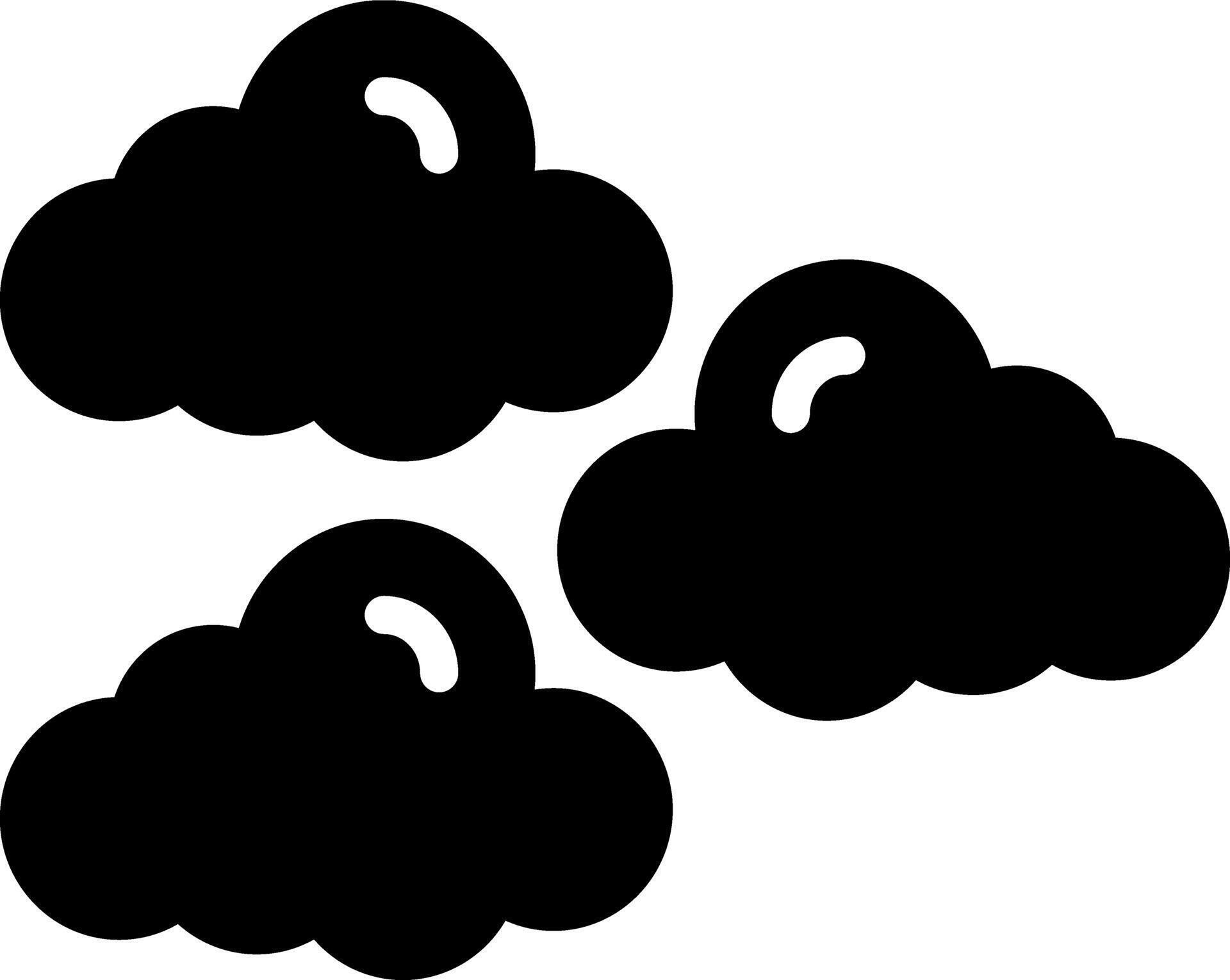 Solid black icon for cloudy 48736295 Vector Art at Vecteezy