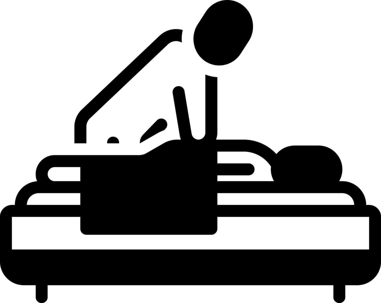 Solid black icon for massage vector