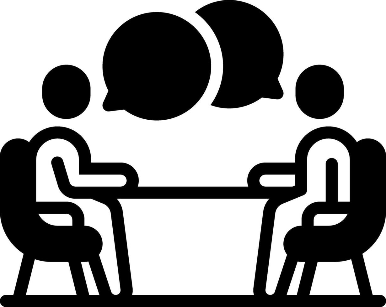 Solid black icon for communication vector