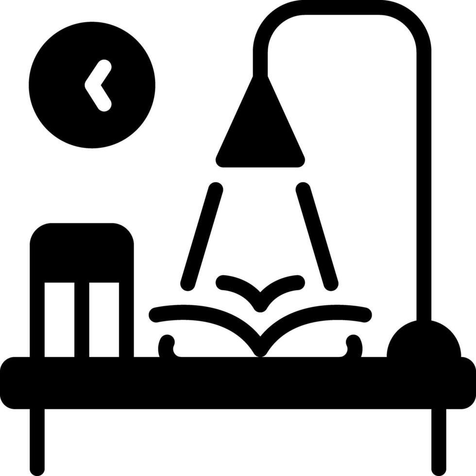 Solid black icon for literature vector
