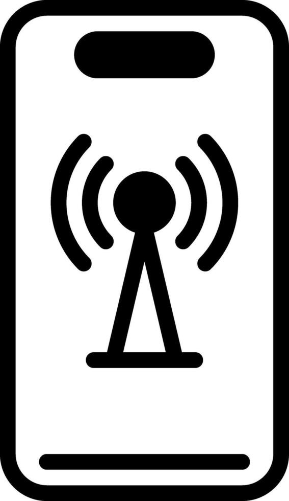 Solid black icon for wifi vector