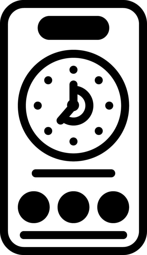 Solid black icon for call time vector