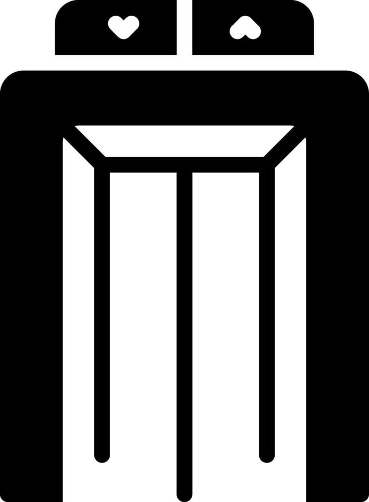 Solid black icon for elevator vector