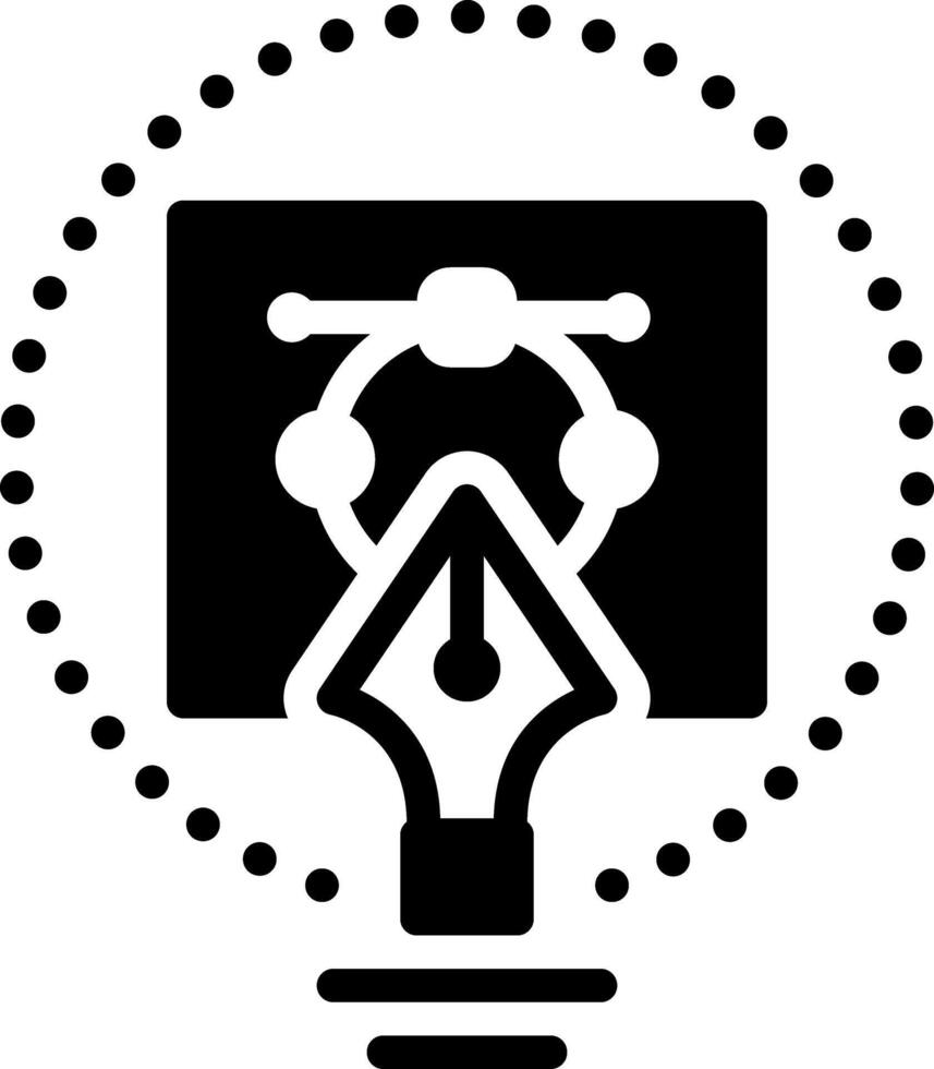 Solid black icon for design vector