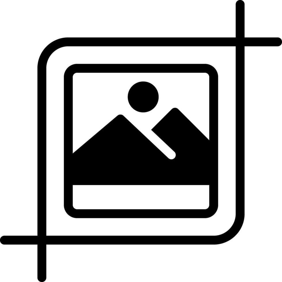 Solid black icon for crop vector
