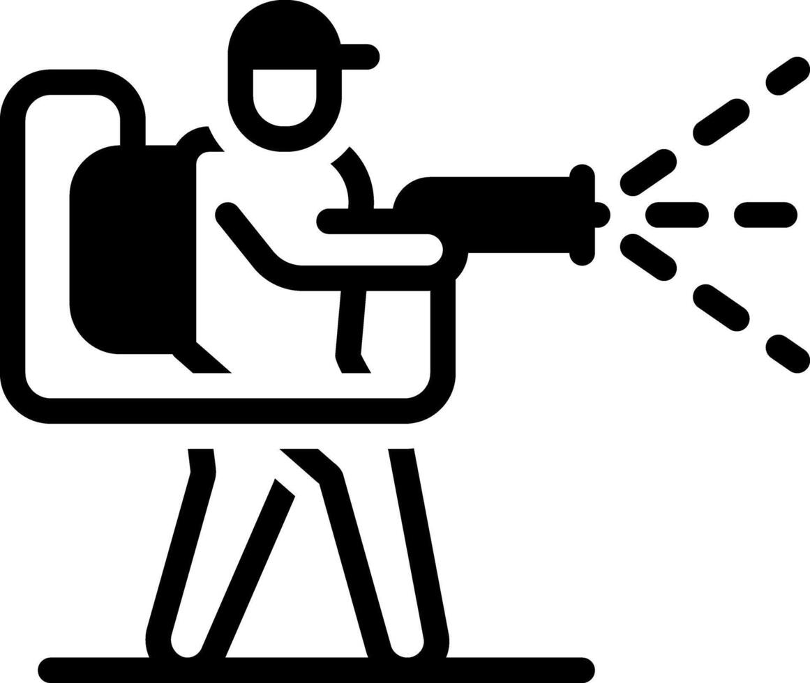 Solid black icon for disinfection vector