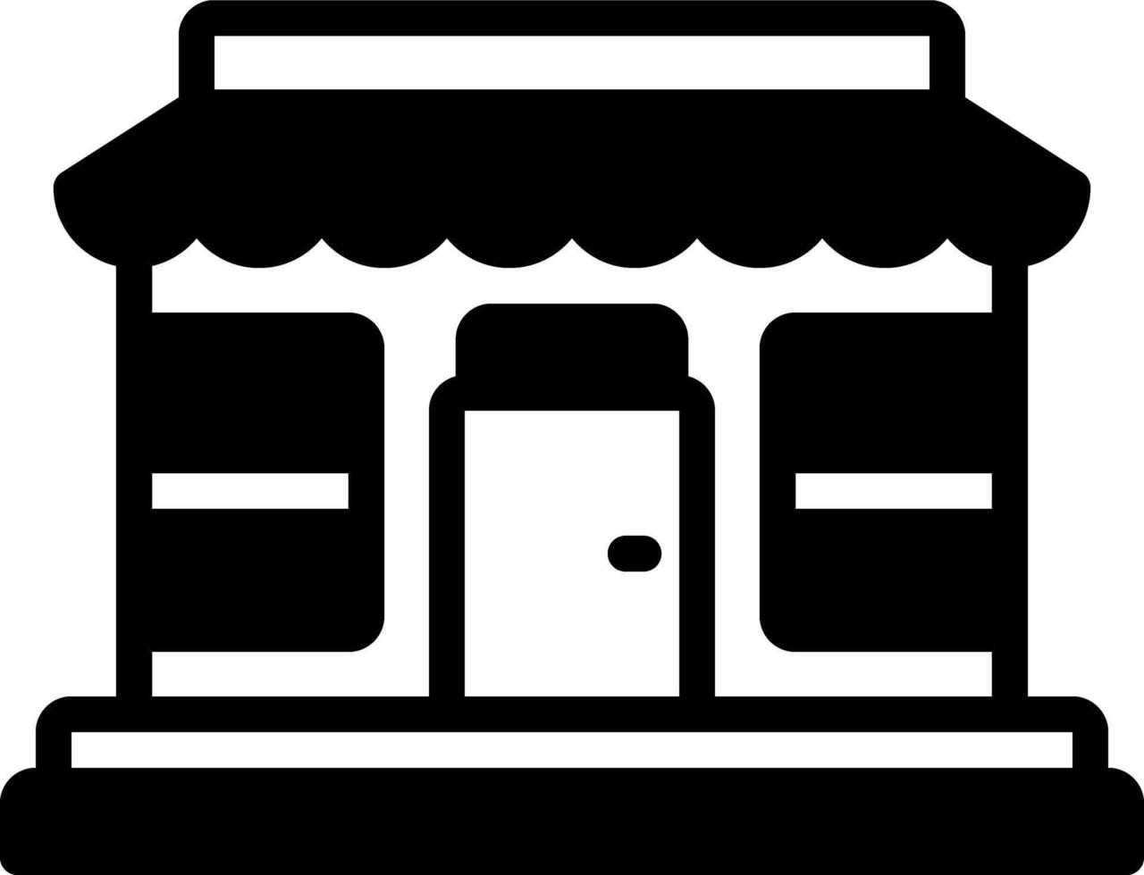 Solid black icon for restaurant vector