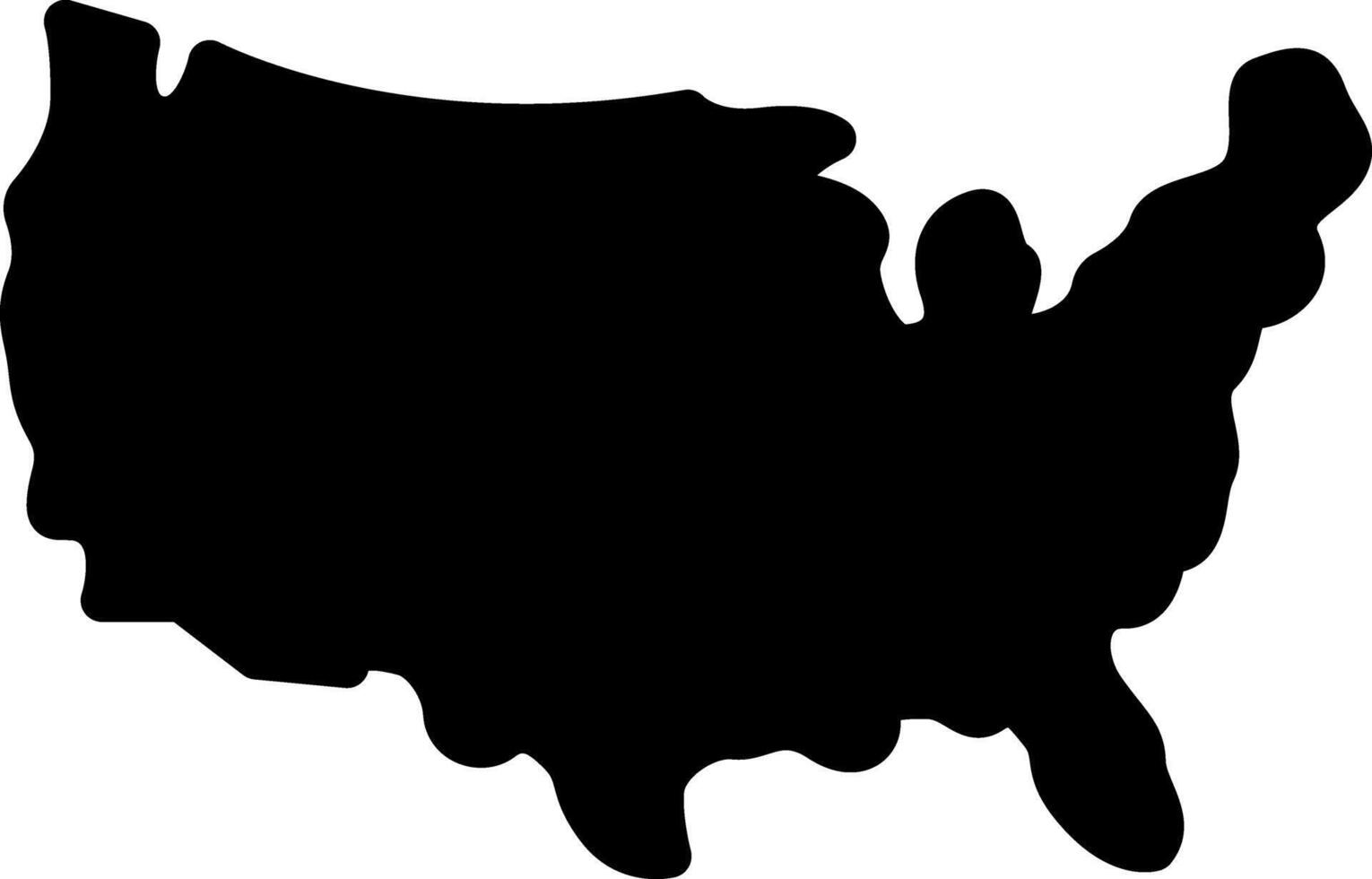 Solid black icon for united states vector
