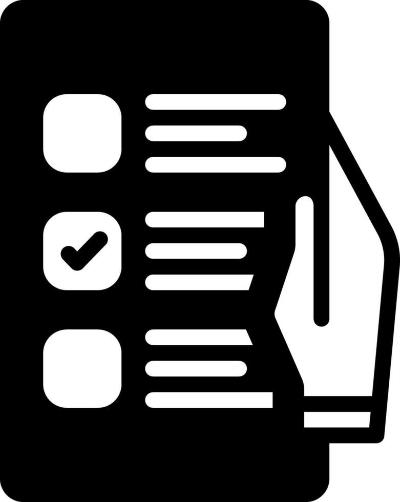 Solid black icon for referendum referendary vector