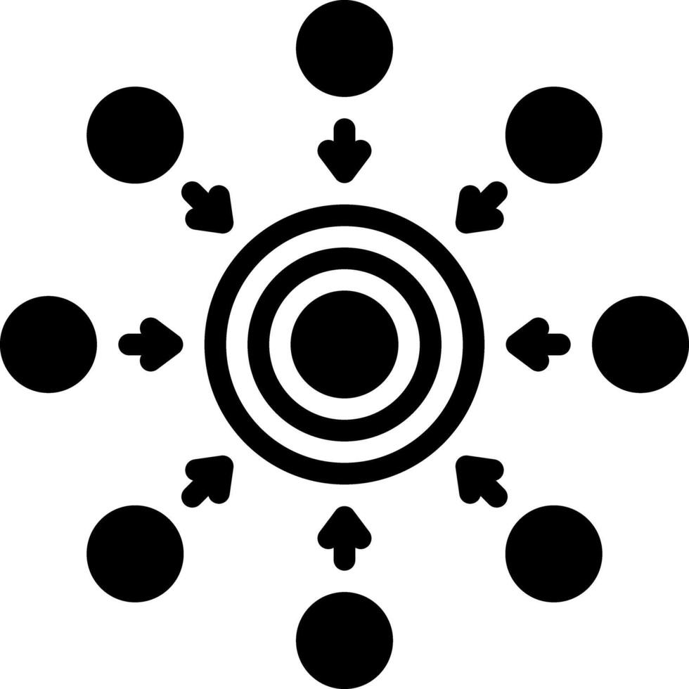 Solid black icon for strategy vector