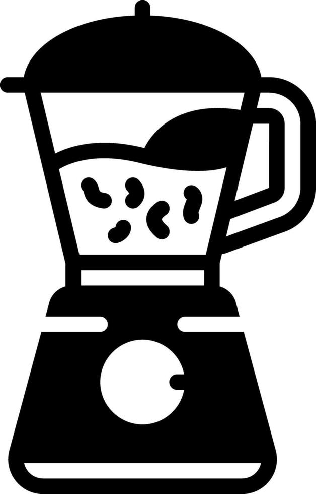 Solid black icon for juicer vector