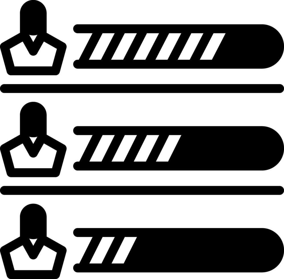 Solid black icon for results vector