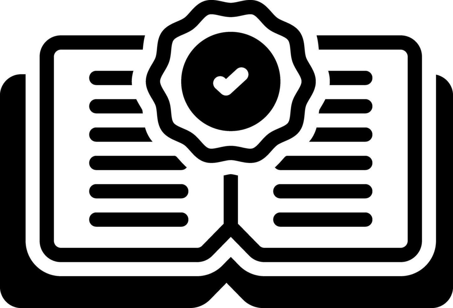 Solid black icon for guideline vector