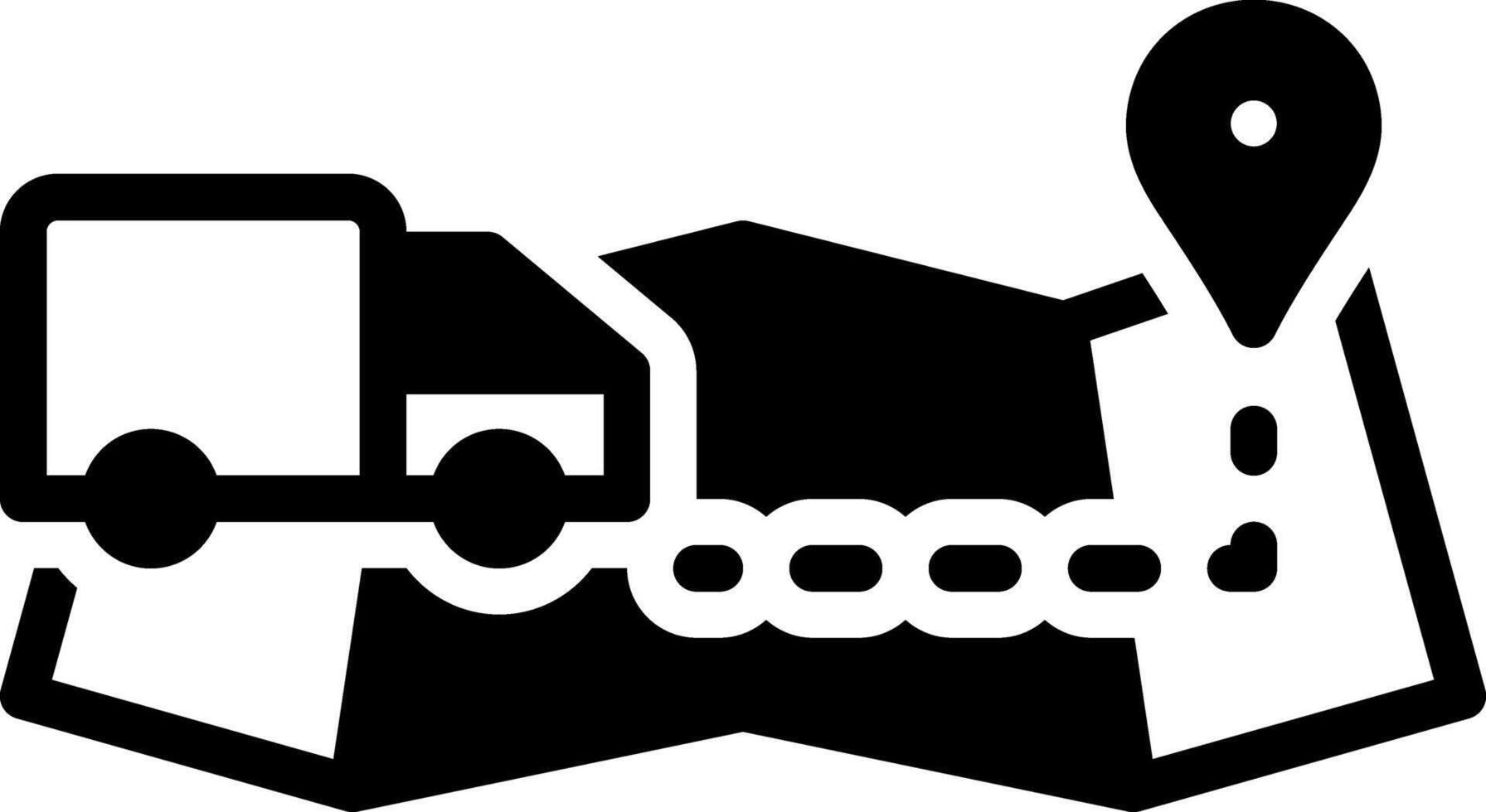 Solid black icon for delivery location vector