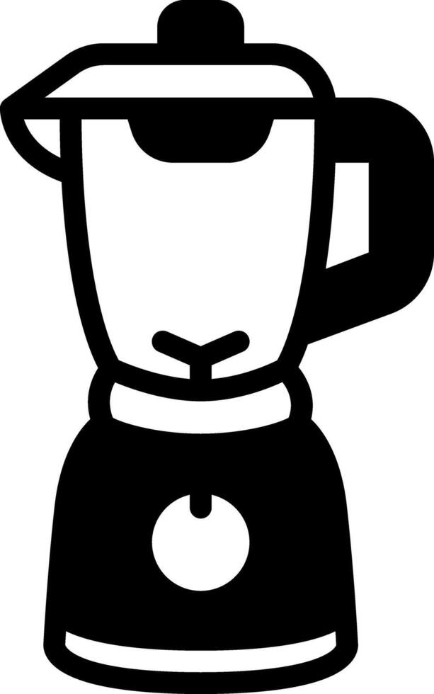 Solid black icon for blender vector