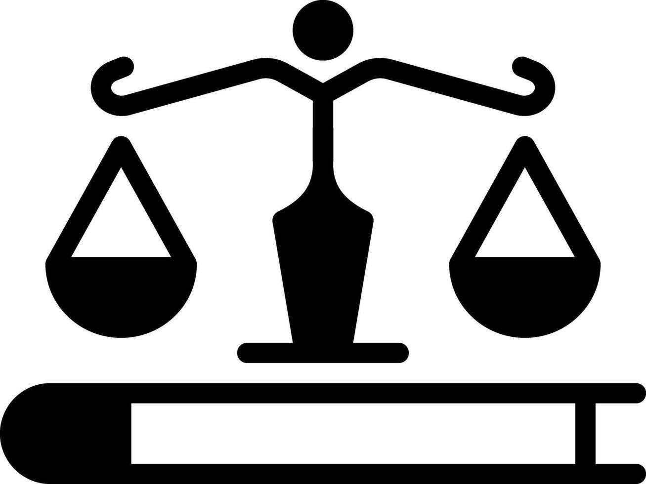 Solid black icon for ethics vector