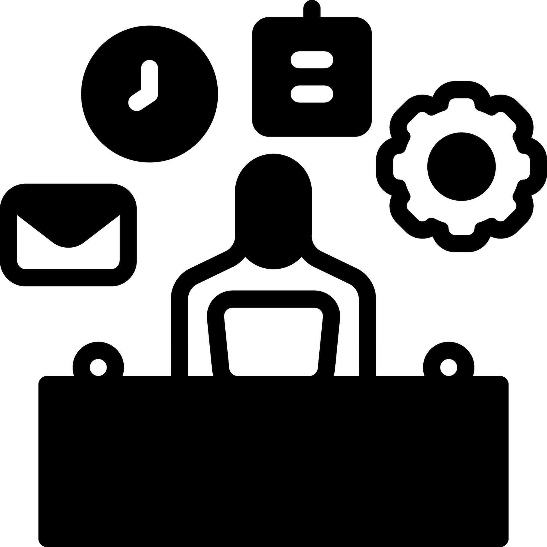 Solid black icon for multitasking 48736441 Vector Art at Vecteezy