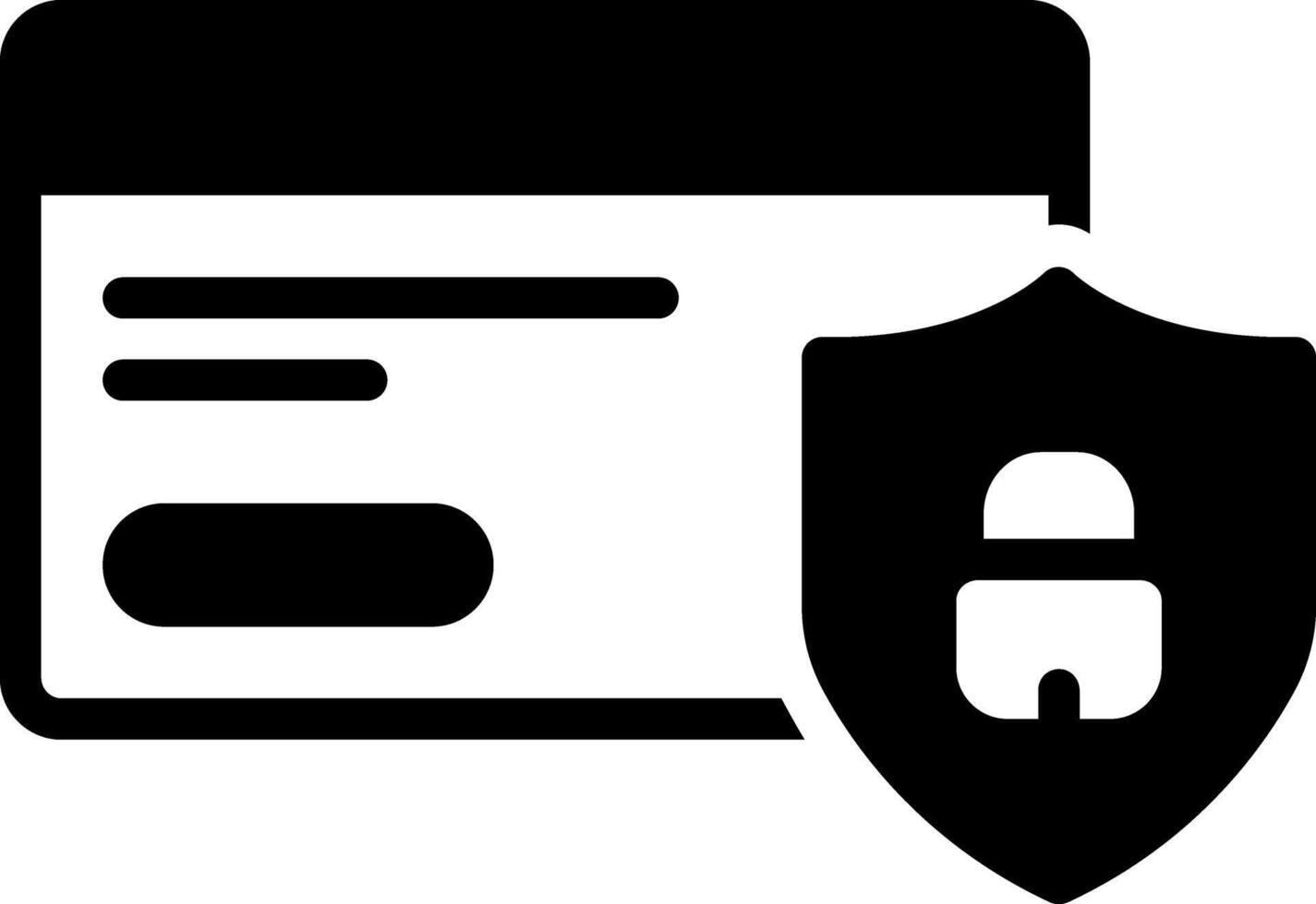 Solid black icon for secure payment vector
