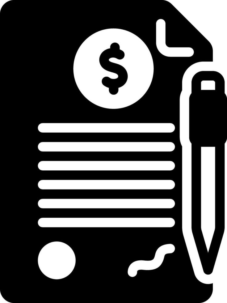 Solid black icon for agreement vector