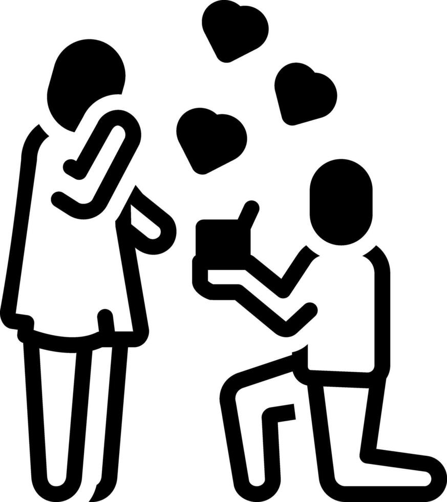 Solid black icon for propose vector