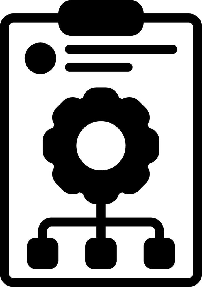 Solid black icon for project management vector