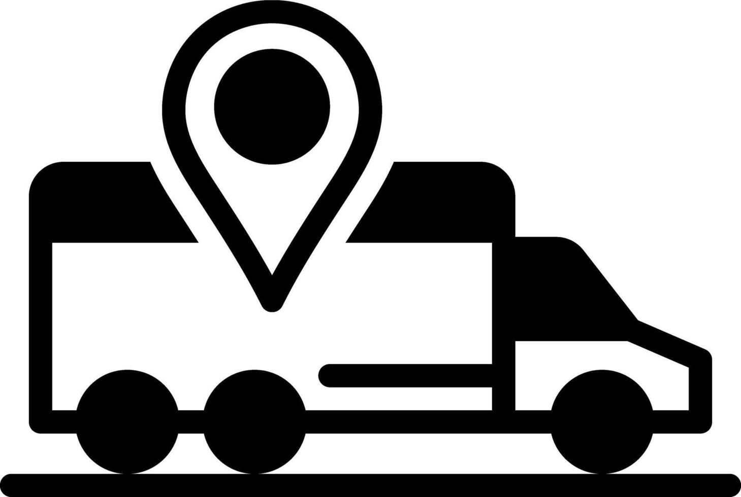 Solid black icon for logistics vector