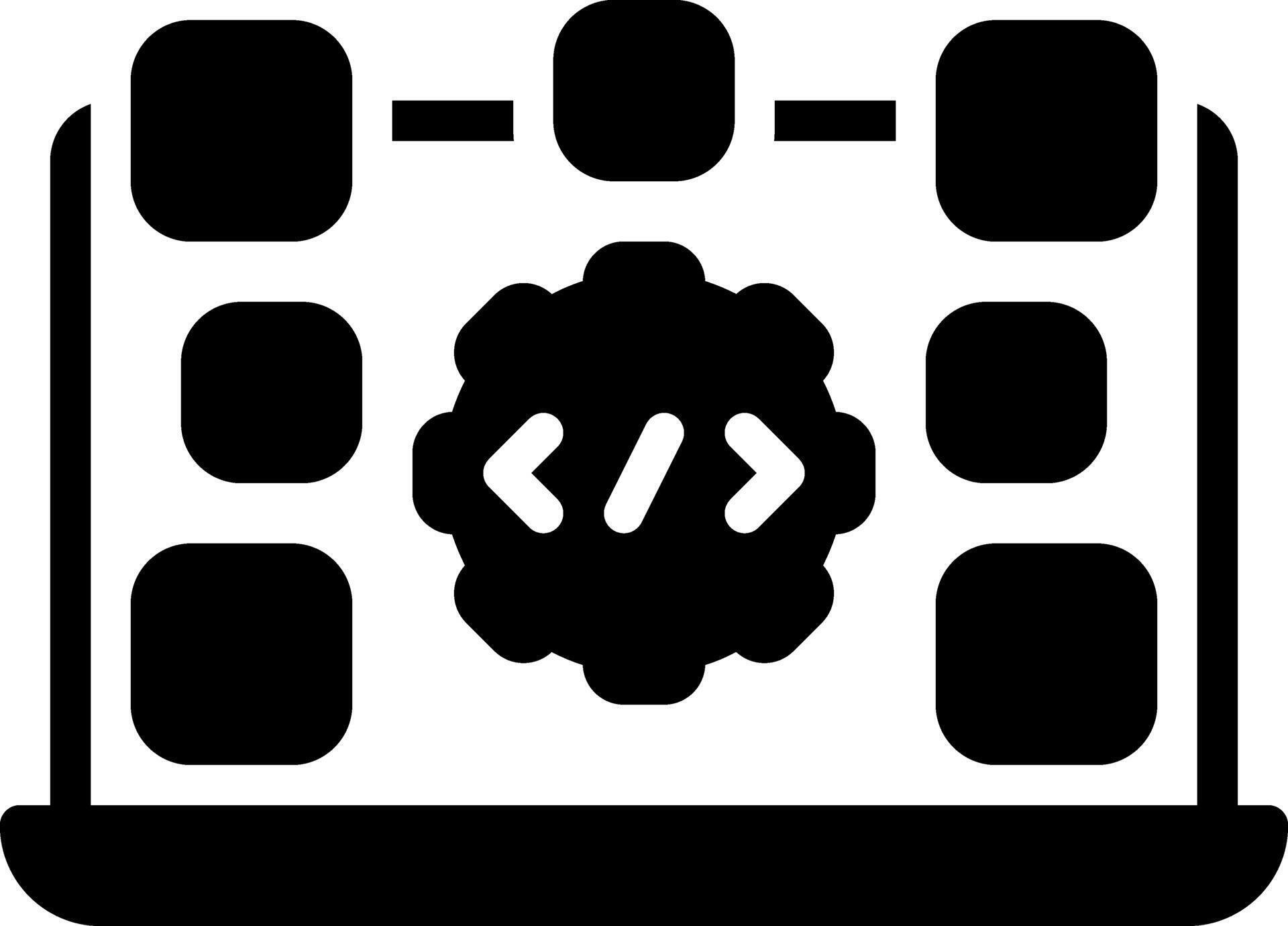 Solid black icon for software development 48736488 Vector Art at Vecteezy