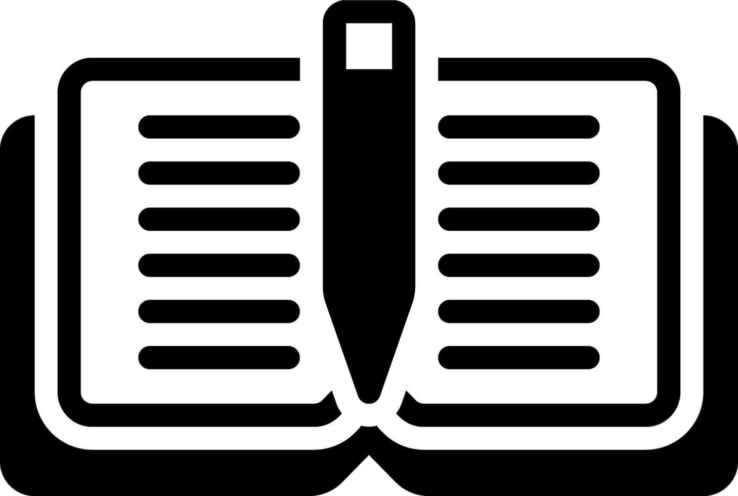 Solid black icon for rules vector