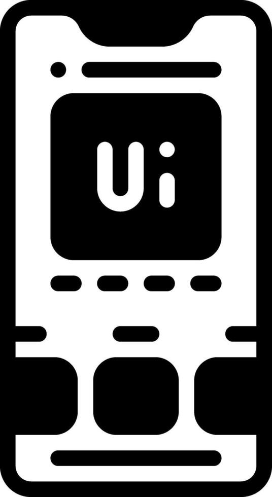 Solid black icon for user interface vector