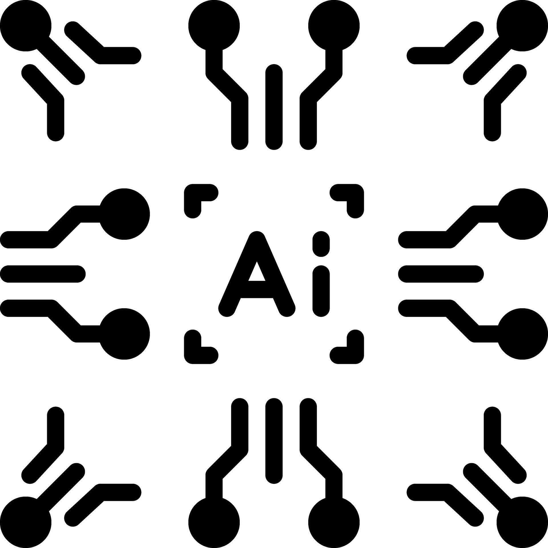 Solid black icon for artificial intelligence 48736495 Vector Art at ...
