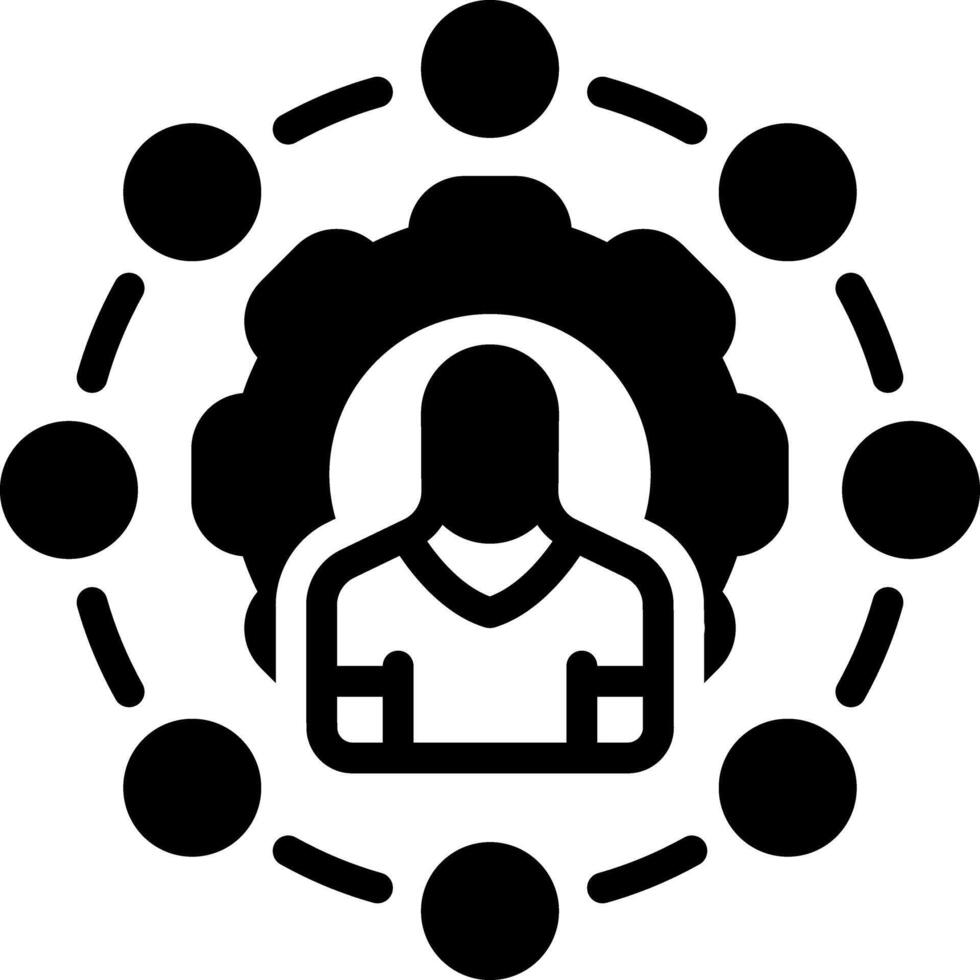 Solid black icon for ability vector